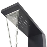 Système de panneau de douche Aluminium Mat Noir