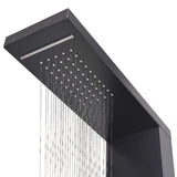 Système de panneau de douche Aluminium Mat Noir