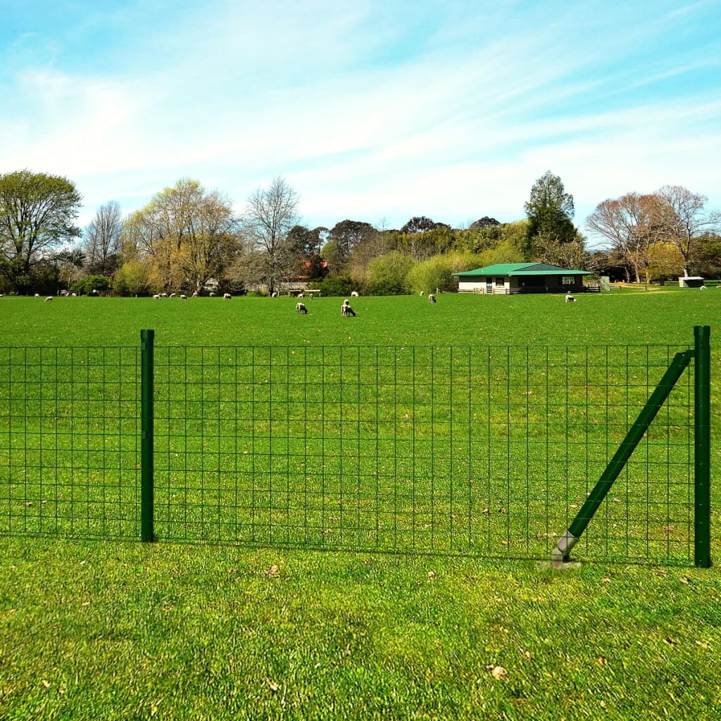 Euro-Stahlzaun 10 x 1,5 m grün