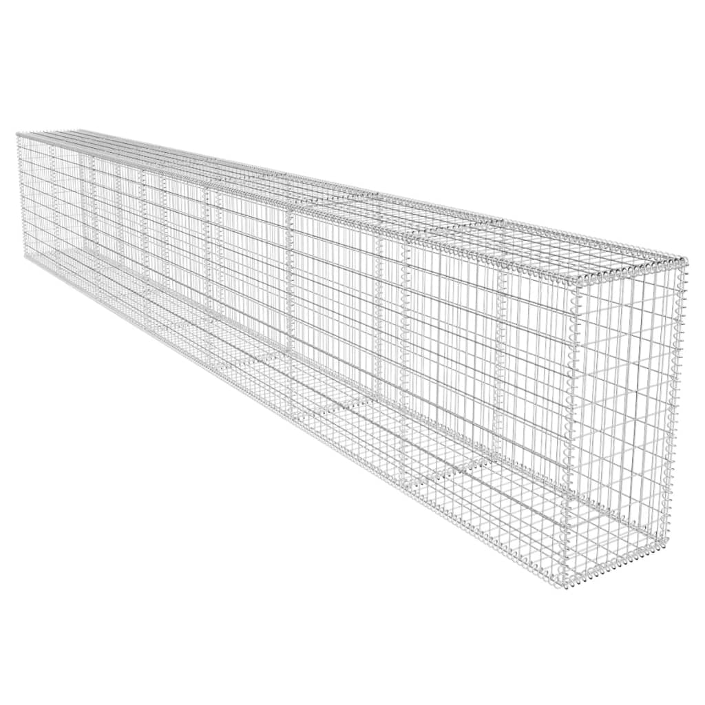 Gabion wall with cover Galvanized steel 600x50x100 cm