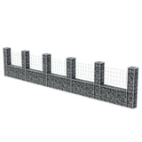 Panier de gabion en forme de U Acier galvanisé 570x20x100 cm