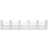 Panier de gabion en forme de U Acier galvanisé 570x20x100 cm