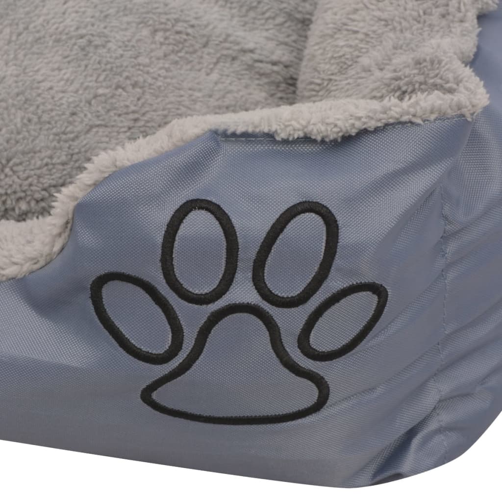 Lit pour chiens avec coussin rembourré Taille L Gris