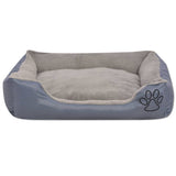 Lit pour chiens avec coussin rembourré Taille XXL Gris