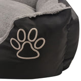 Lit pour chiens avec coussin rembourré Taille L Noir