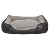 Lit pour chiens avec coussin rembourré Taille XXL Noir