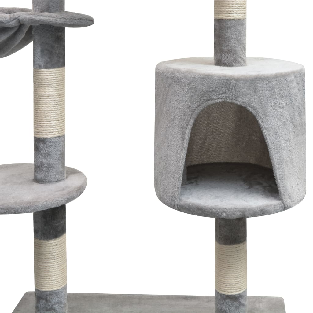 Arbre à chat avec griffoirs en sisal 125 cm Gris