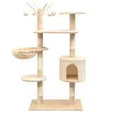 Arbre à chat avec griffoirs en sisal 125 cm Beige