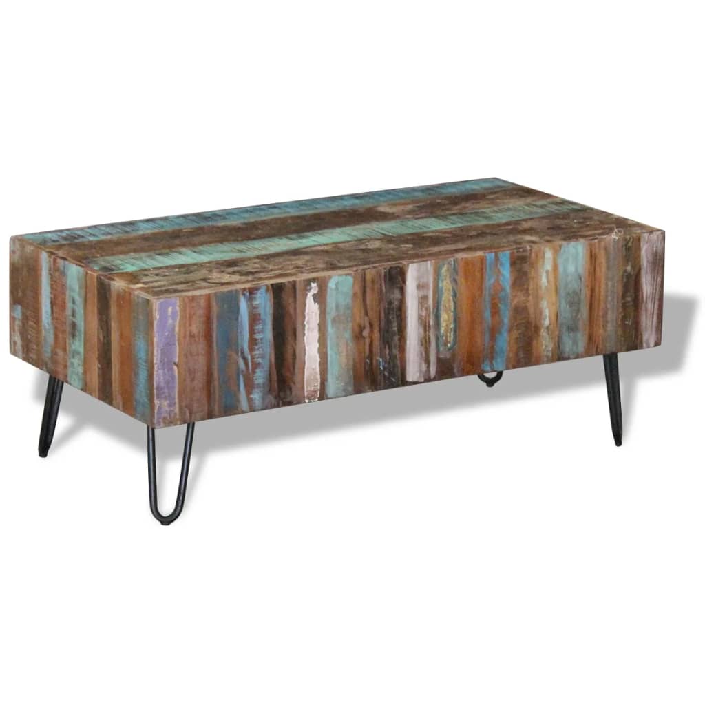 Table basse Bois massif de récupération 100x50x38 cm