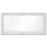 Miroir mural style baroque 100x50 cm blanc