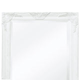 Miroir mural style baroque 100x50 cm blanc