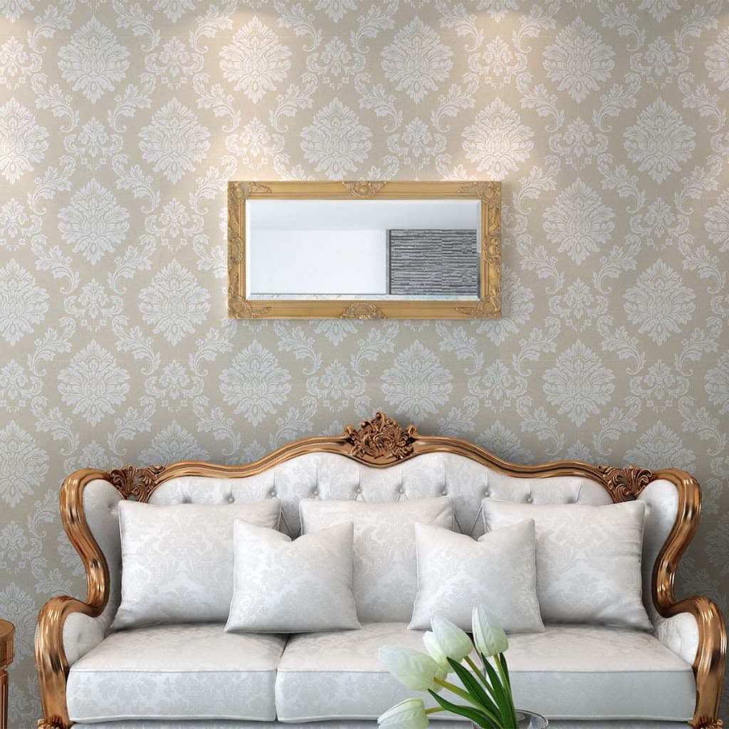 Miroir mural style baroque 100x50 cm Doré