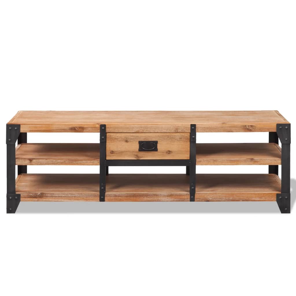 Meuble TV 140x40x45 cm bois d'acacia massif