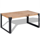 Table basse bois d'acacia massif 100x60x45 cm