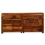 Solid wood sideboard 160x35x75 cm