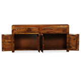 Solid wood sideboard 160x35x75 cm