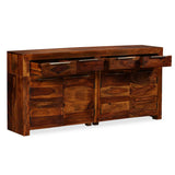 Solid wood sideboard 160x35x75 cm