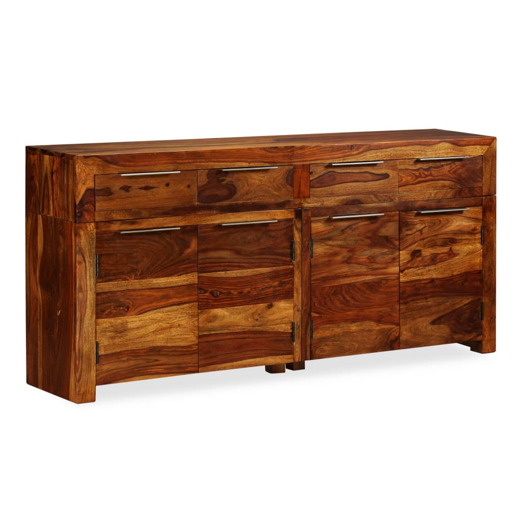 Solid wood sideboard 160x35x75 cm