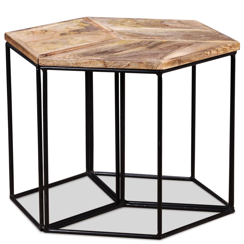 Table basse Bois de manguier massif 56x48x40 cm