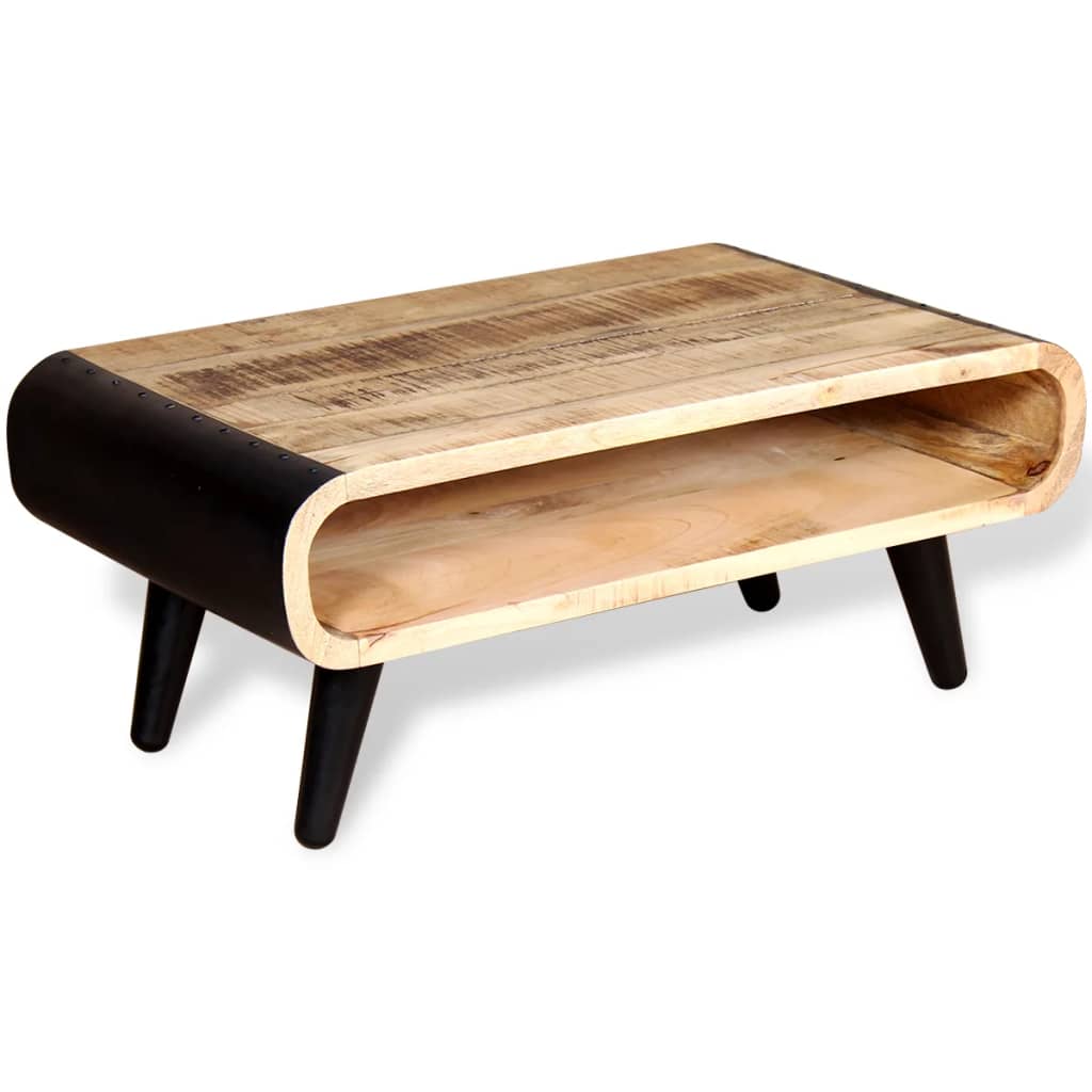 Table basse Bois de manguier brut 90x55x39 cm