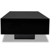 Table basse Haute brillance Noir