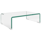 Meuble TV/pour moniteur 40x25x11 cm verre transparent