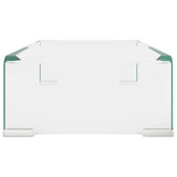 Meuble TV/pour moniteur 40x25x11 cm verre transparent