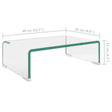 Meuble TV/pour moniteur 40x25x11 cm verre transparent