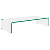 Meuble TV/pour moniteur 60x25x11 cm verre transparent