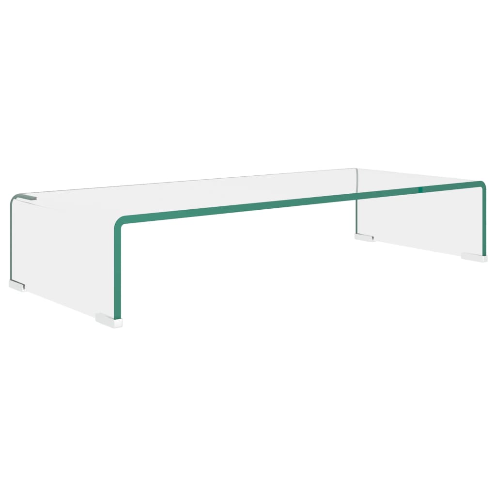 Meuble TV/pour moniteur 70x30x13 cm verre transparent