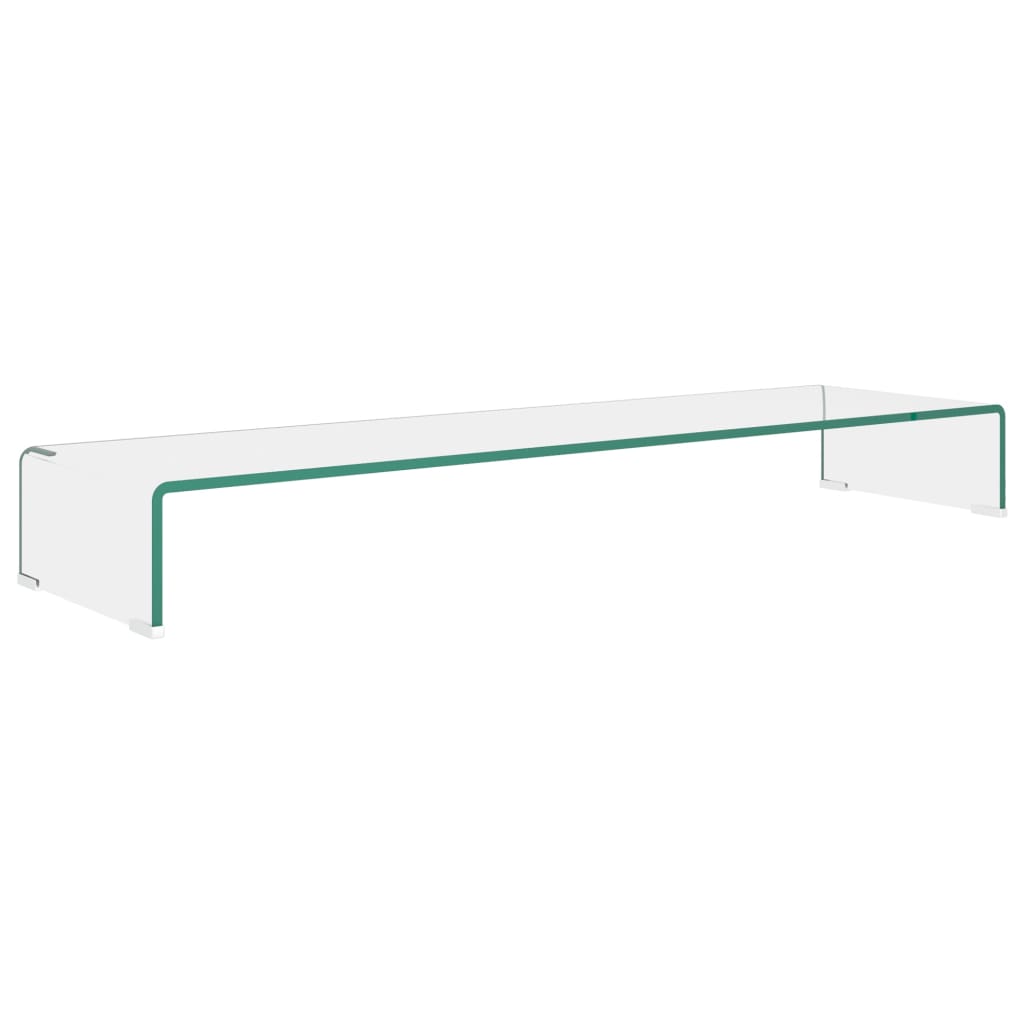 Meuble TV/pour moniteur 110x30x13 cm verre transparent