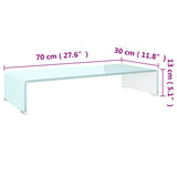 Meuble TV/Support pour moniteur 70x30x13 cm verre vert