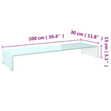 Meuble TV/Support pour moniteur 100x30x13 cm verre vert