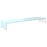 Meuble TV/Support pour moniteur 110x30x13 cm verre vert