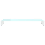 Meuble TV/Support pour moniteur 110x30x13 cm verre vert