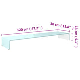 Meuble TV/Support pour moniteur 120x30x13 cm verre vert