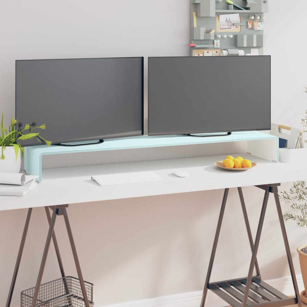 Meuble TV/Support pour moniteur 120x30x13 cm verre vert