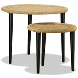 Table basse 2 pcs jute naturelle