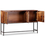 Solid wood sideboard 120x30x80 cm