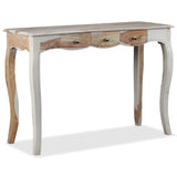 Table console et 3 tiroirs Bois massif 110x40x76 cm