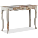 Table console et 3 tiroirs Bois massif 110x40x76 cm