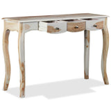 Table console et 3 tiroirs Bois massif 110x40x76 cm