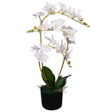 Künstliche Pflanze mit Orchideentopf 65 cm Weiß