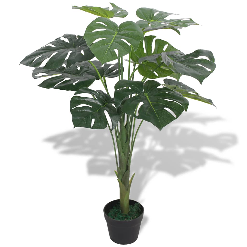 Künstliche Pflanze mit Monstera-Topf 70 cm grün