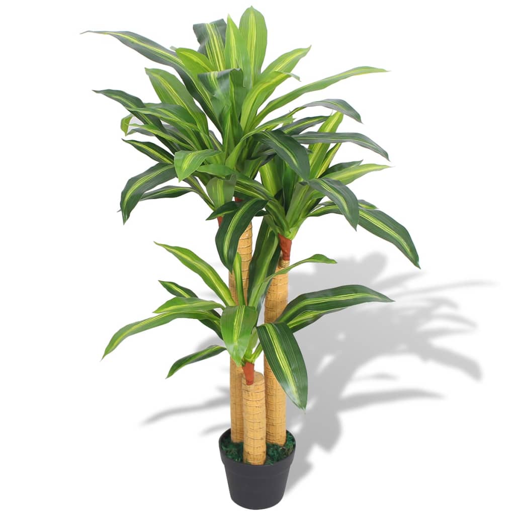 Kunstpflanze mit Topf Dracaena 100 cm Grün