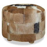 Pouf Cuir véritable Rond 50 x 50 x 45 cm