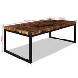 Teak Resin Coffee Table 110x60x40 cm