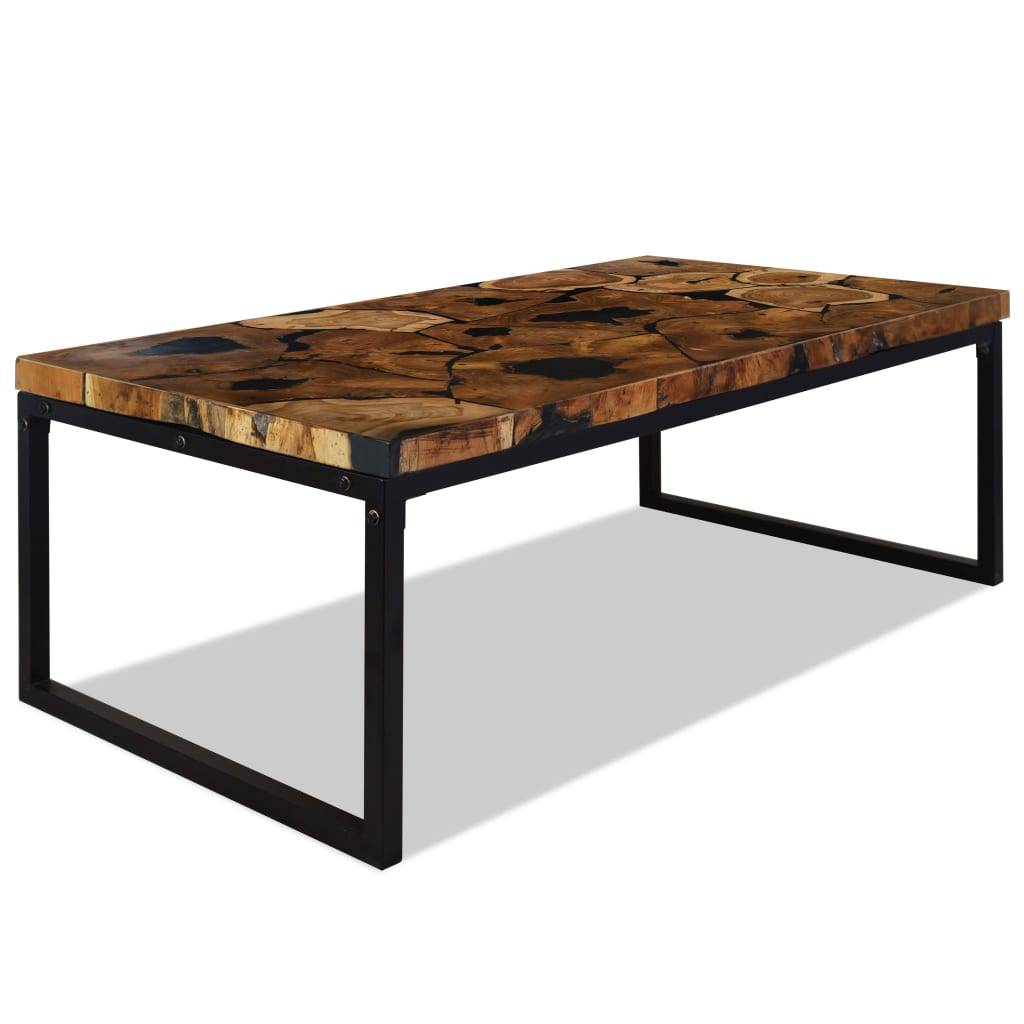 Teak Resin Coffee Table 110x60x40 cm