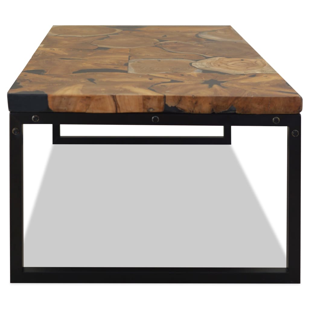 Teak Resin Coffee Table 110x60x40 cm