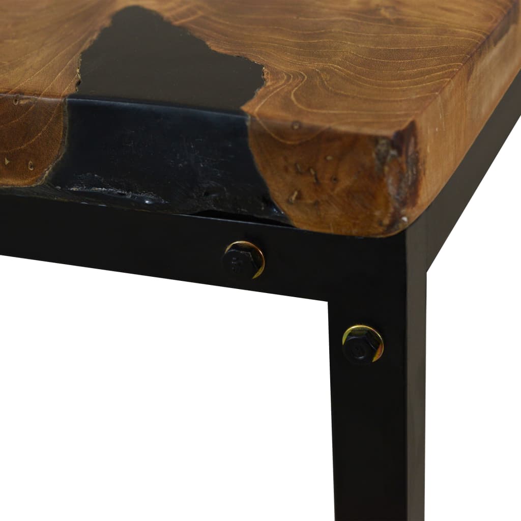 Teak Resin Coffee Table 110x60x40 cm